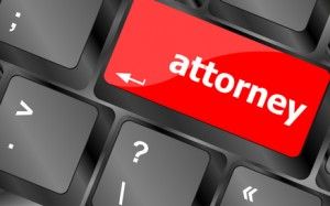 attorney word on keyboard key, notebook computer