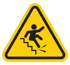falling down the stairs symbol