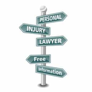 PERSONAL INJURY LAWYER icon as signpost - NEW TOP TREND