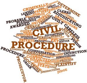 Word cloud for Civil procedure
