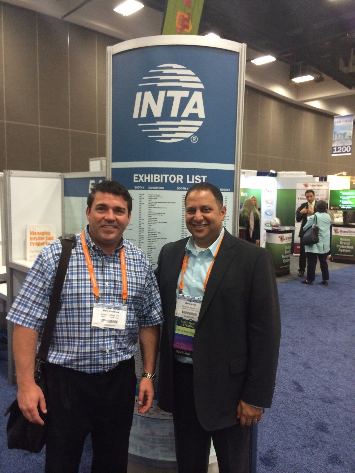 Attorneys Mark Malek and Mark Warzecha attend the 2015 INTA Conference