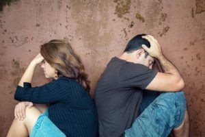 Divorce,problems - Young couple angry at each other