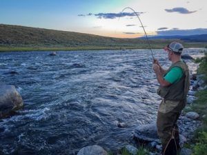 Fly fishing the river