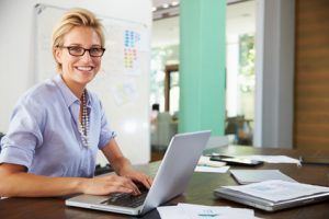 Portrait Of Businesswoman Working In Creative Office