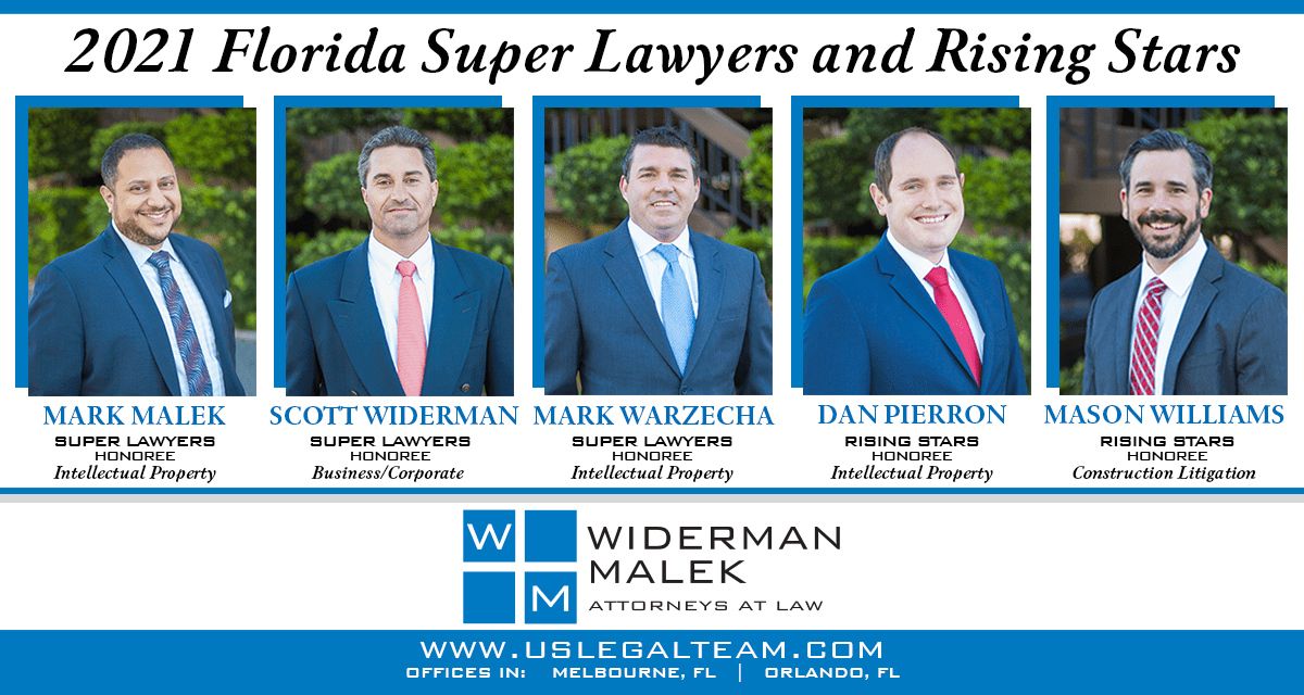 Widerman Malek Attorneys Selected as 2021 Florida Super Lawyers and Rising Stars