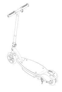 outline sketch of an electric standing scooter